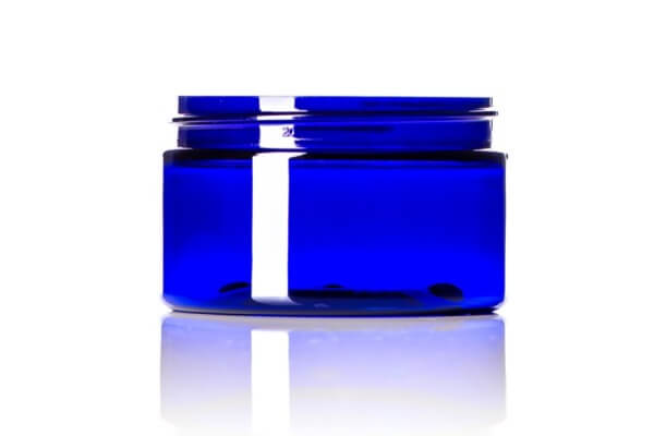 Cobalt Blue PET Low Profile Jar – 4 oz