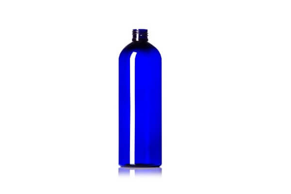 Cobalt Blue Cosmo Round PET Bottle – 16 oz
