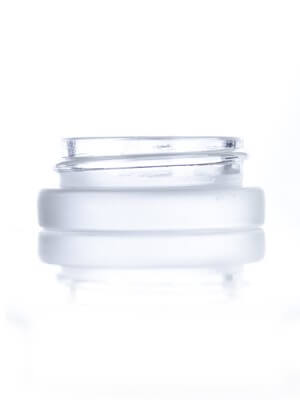 Frosted Glass Low Profile Jar - 7 ml