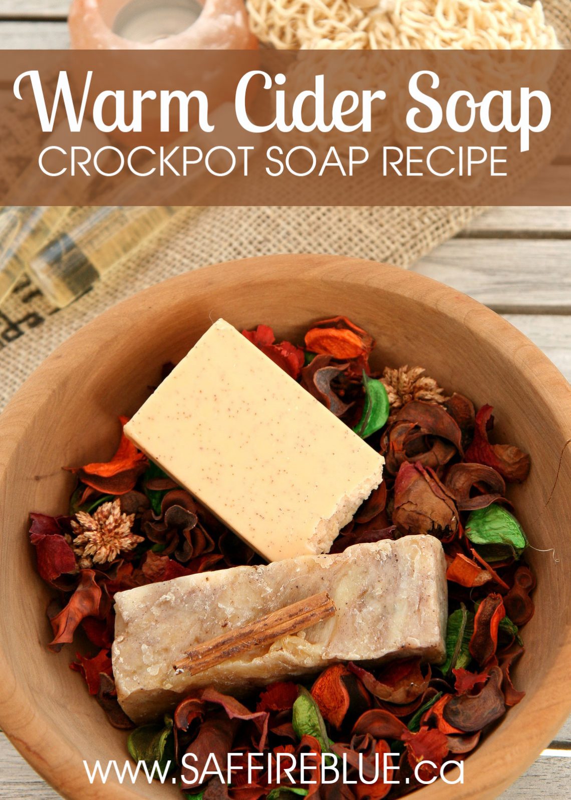 Warm Cider Soap Crockpot Soap Recipe | @SaffireBlueInc